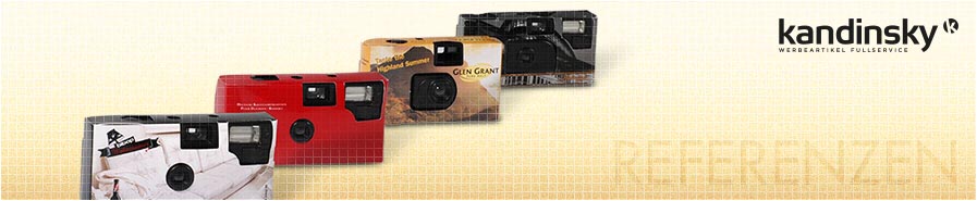Promocams – Individuelle Einwegkameras aus Papier oder Kunststoff als Werbeartikel von Kandinsky