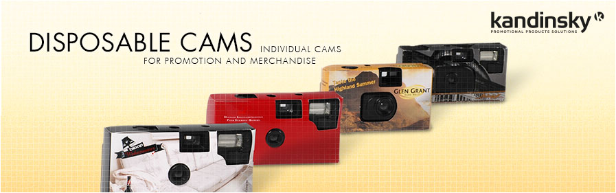 Custom-printed advertising and promotion disposable cameras - by Kandinsky